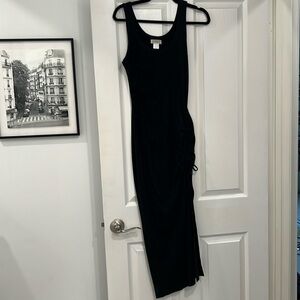 LSpace midi black coverup with side slit, size small!